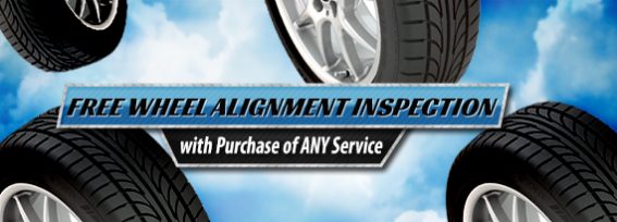 Free wheel alignment inspection special